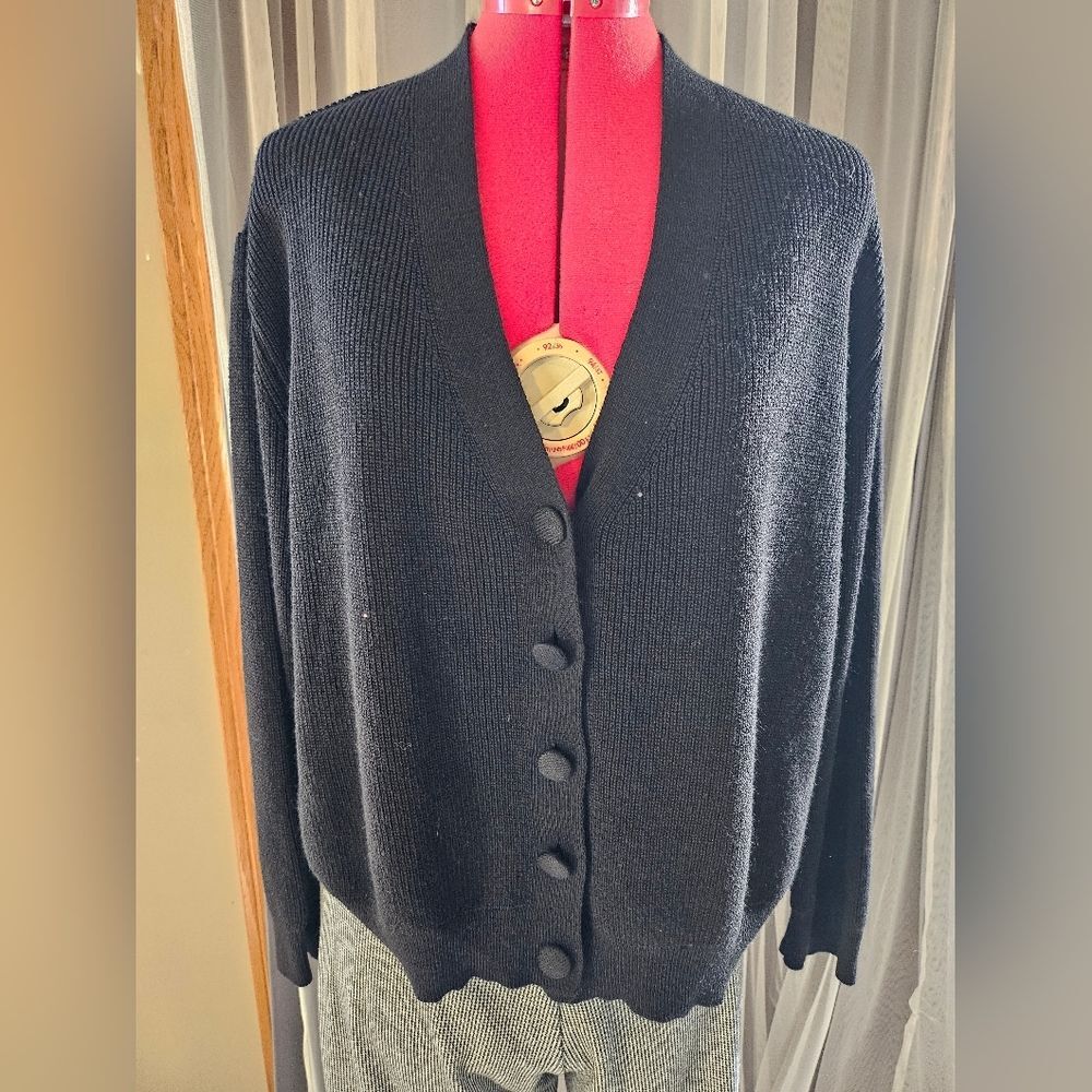 Stradivarius Black Knit Timeless Cardigan